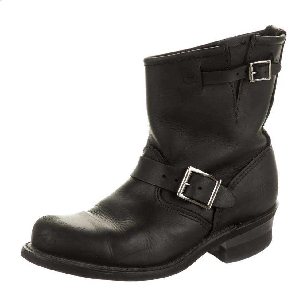 Black Moto Frye Boots